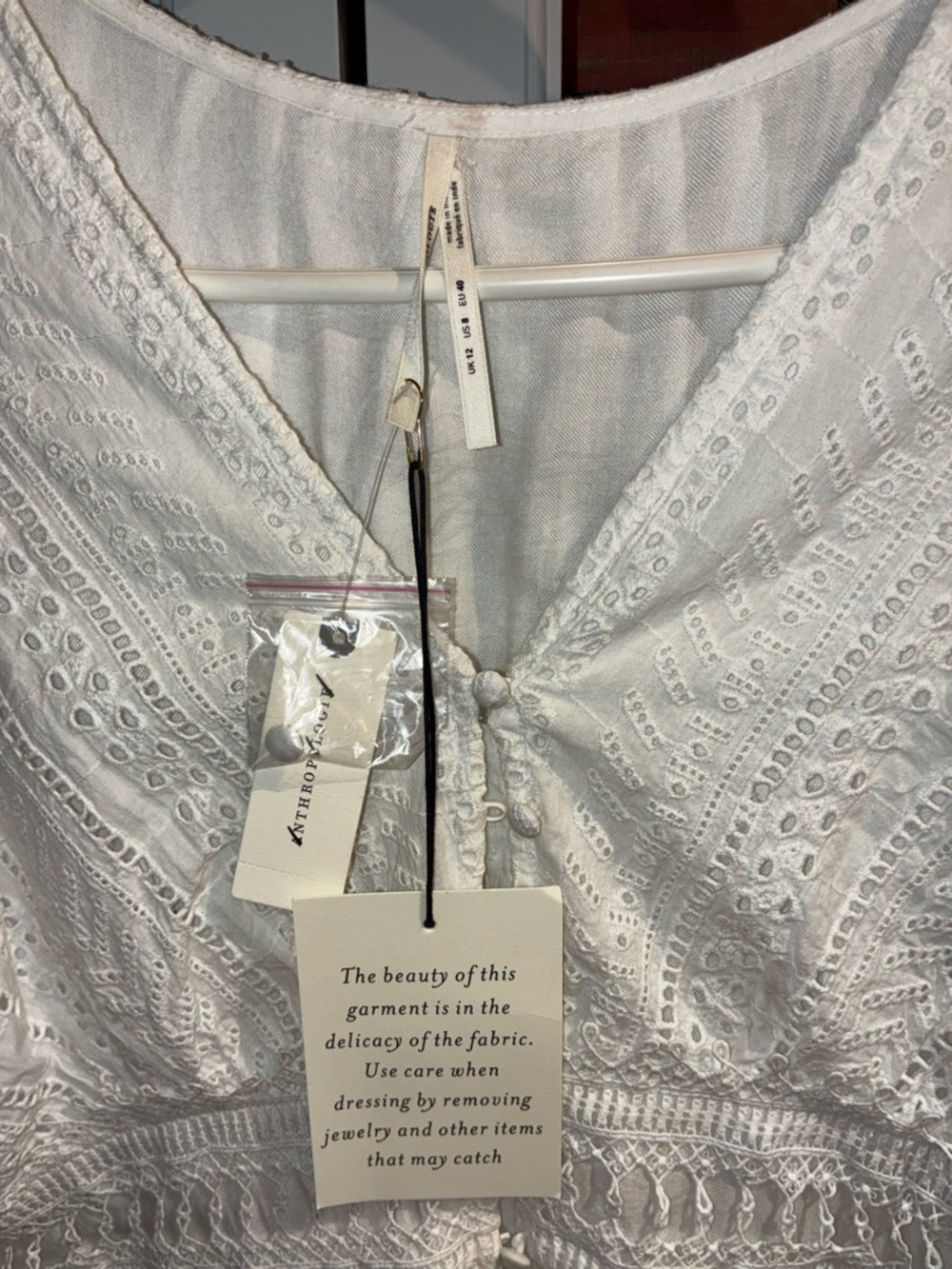 Anthropologie White Eyelet Midi Dress - Picture 3 of 6